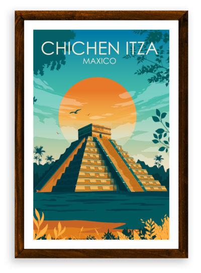 poster chicken itza mexico